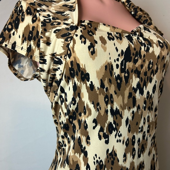 Rafaella Cream Sheath Dress with Flutter Cap Sleeves Size L - Picture 7 of 14